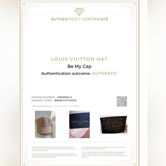 LOUIS VUITTON "Be My" Pink Monogram Woven with a Jacquard Cap - Picture 2 of 10